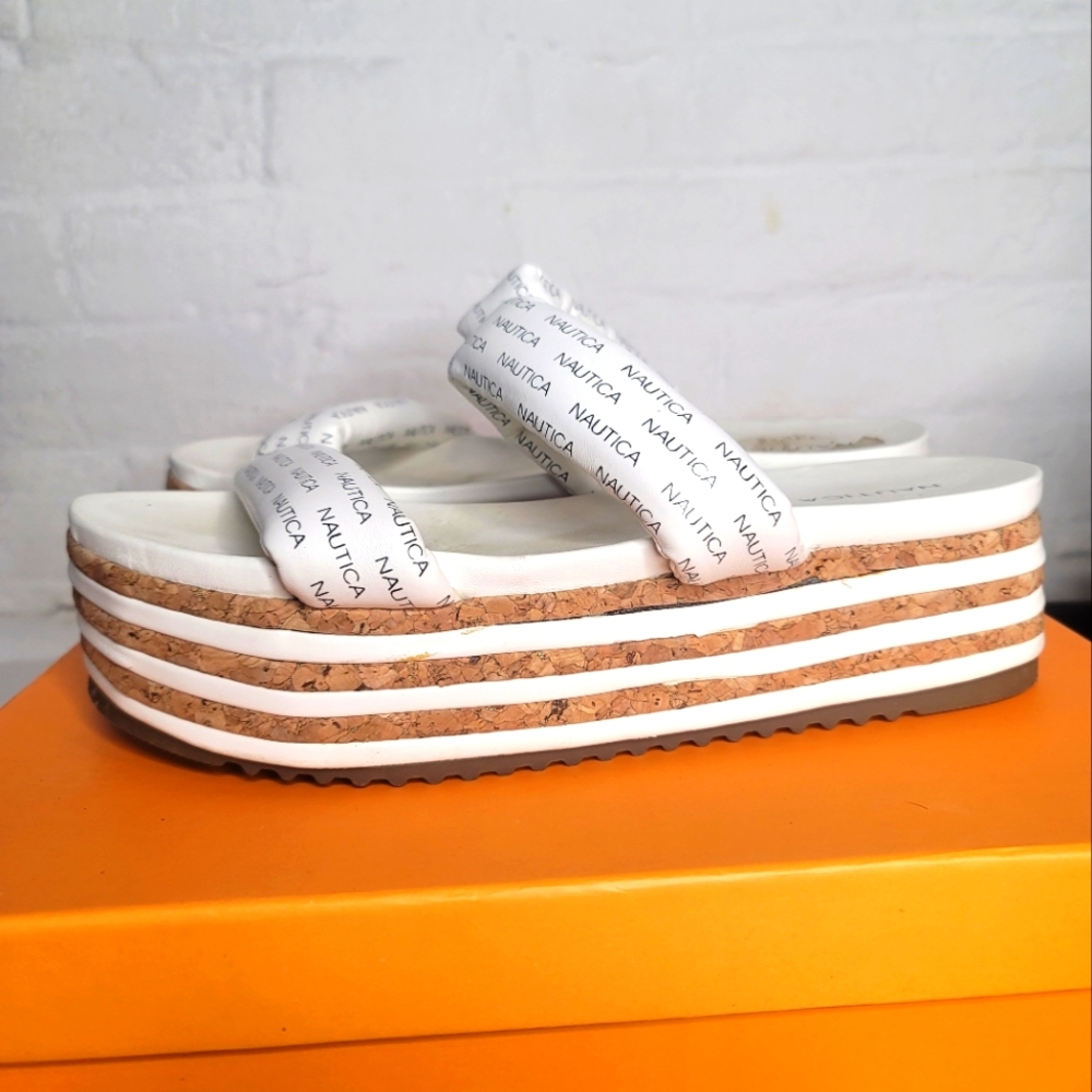 Nautica Women's White Platform Sandals